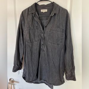 Madewell black denim pullover